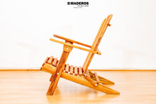 Cargar imagen en el visor de la galería, Silla Playera Exterior Plegable Teca