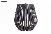 Cargar imagen en el visor de la galería, Farol Bambú Negro M