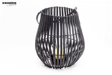 Cargar imagen en el visor de la galería, Farol Bambú Negro M