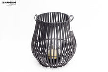 Cargar imagen en el visor de la galería, Farol Bambú Negro M